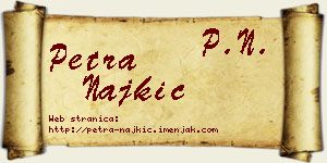 Petra Najkić vizit kartica